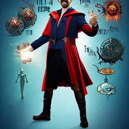 Prompt: “borat as dr strange, poster, highly detailed, dynamic poster, marvel, sci-fi, super heroes, concept art, borat, Sacha Baron Cohen”