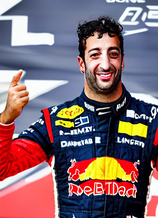 Prompt: photo of f 1 driver, daniel ricciardo