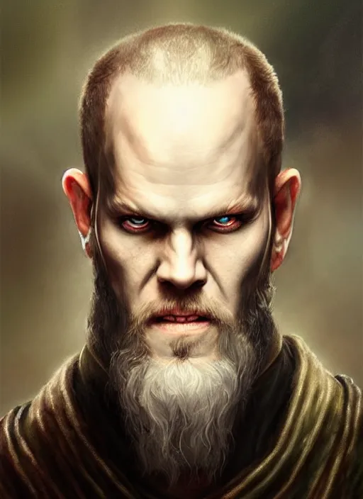 Image similar to a _ fantasy _ style _ portrait _ painting _ of floki, wicked, oil _ painting _ unreal _ 5 _ daz. _ rpg _ portrait _ extremely _ detailed _ artgerm _ greg _ rutkowski _ greg