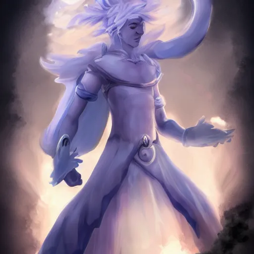 Prompt: cloud genasi