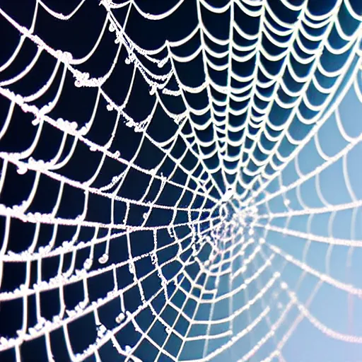 Image similar to spiderweb with reflective water droplets