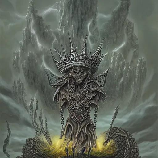 Image similar to dread king by chelsea bonestell