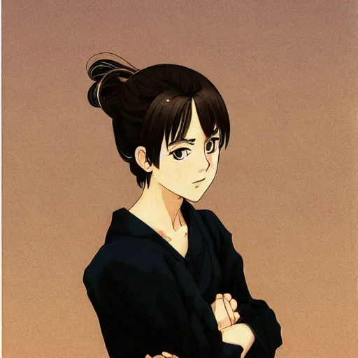 Prompt: anime emma watson by by Hasui Kawase by Richard Schmid by Akira Toriyama