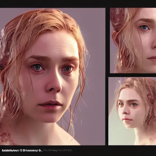 Image similar to strawberry!! has an [ [ elizabeth olsen face ] ]!!, trending on zbrush, unreal engine 5, cgsociety contest winner, intricate, detailed, 4 k quality, concept art