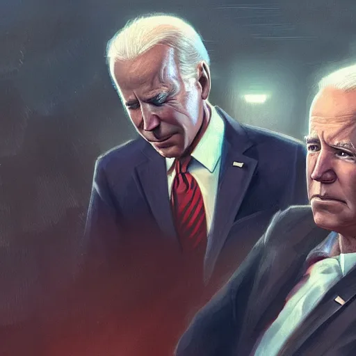 Image similar to joe biden crying, dramatic lighting, cinematic, establishing shot, extremly high detail, photorealistic, cinematic lighting, artstation, style by James Gurney