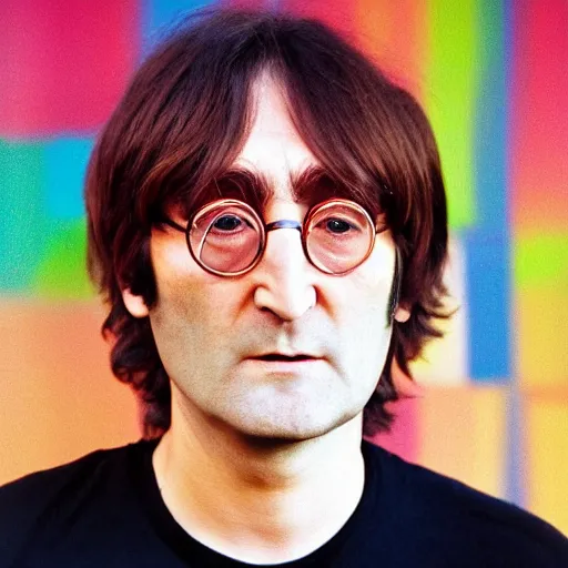 Prompt: An older man John Lennon in the 2000s with an emo haircut and graphic t-shirt in a rap music video, taken in the 2000s, 4k resolution, 8k resolution, HD Quality, highly detailed, very detailed, detailed, studio quality lighting, digital art, trending on artstation, real life, realistic, hyperrealistic