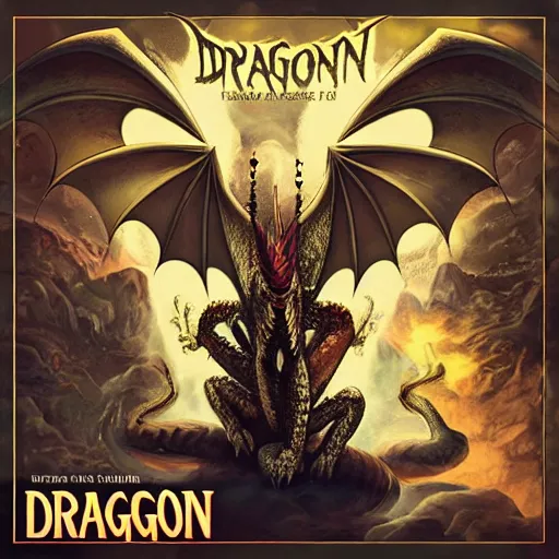 Image similar to dragon album art, cover art, poster