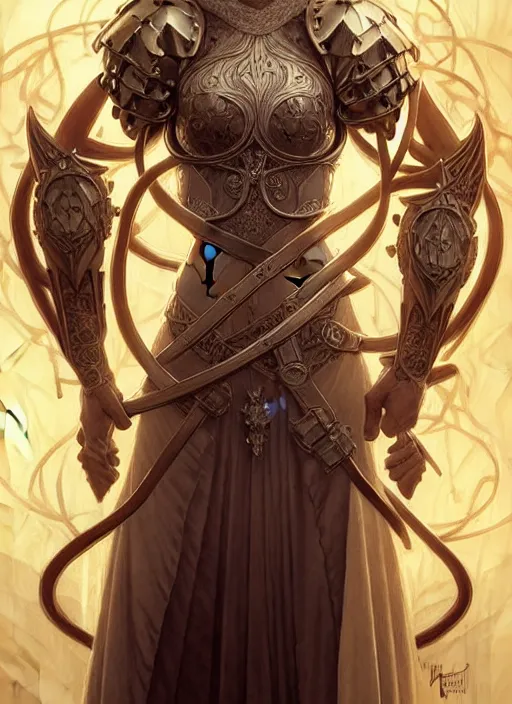 Image similar to Muscular and powerful medieval knight portrait, art nouveau, fantasy, intricate flower designs, elegant, highly detailed, sharp focus, art by Artgerm and Greg Rutkowski and WLOP