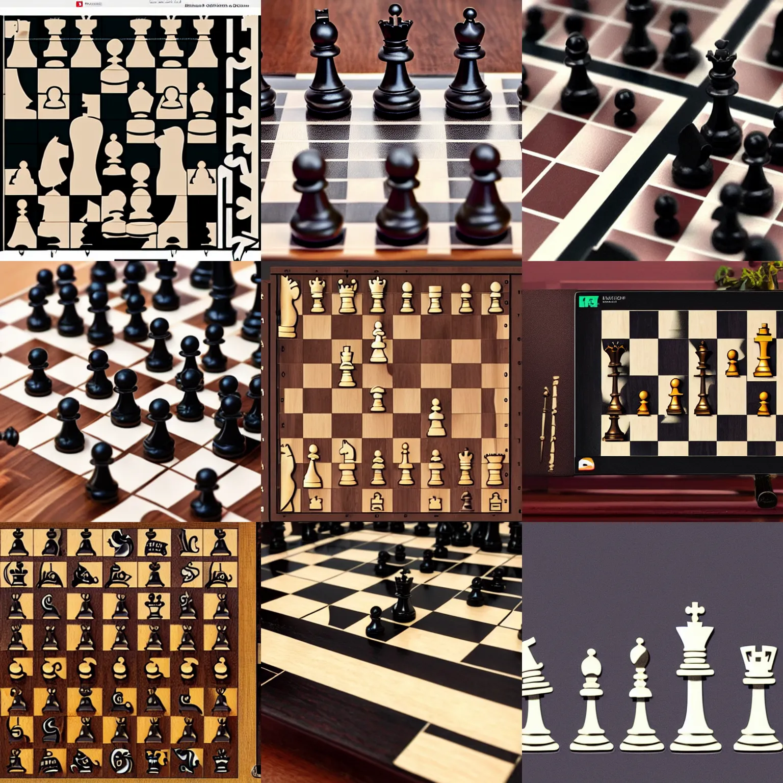 Prompt: a new chess nft collection. trending on twitter.