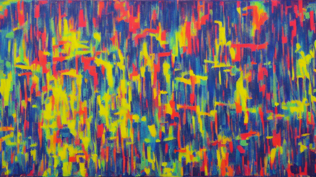 Image similar to 'The horror of Big Data' - abstract painting by Thomas Bacon