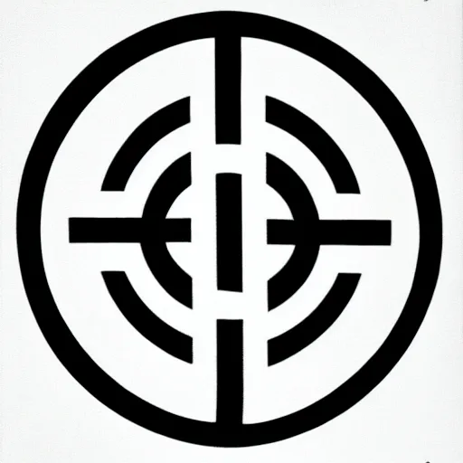 Image similar to black and white logo by karl gerstner, monochrome, 8 k scan, centered, symetrical, satisfying, bordered