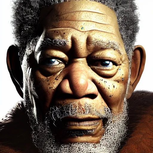 Prompt: morgan freeman starring as gimli in lord of the rings, high detail shot, smoking, render, cgsociety, photorealism