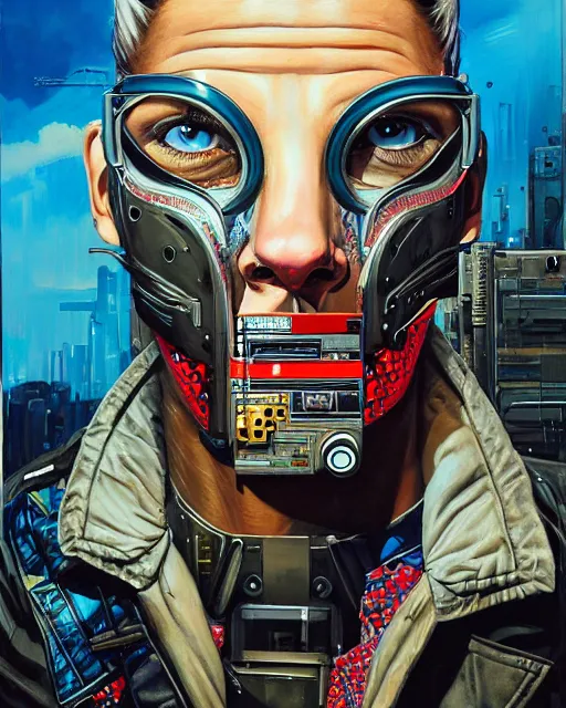 Image similar to a portrait of an anthropomorphic cyberpunk ocelot by sandra chevrier, by jon foster, detailed render, tape deck, epic composition, cybernetics, 4 k realistic, cryengine, realistic shaded lighting, sharp focus, masterpiece, by enki bilal