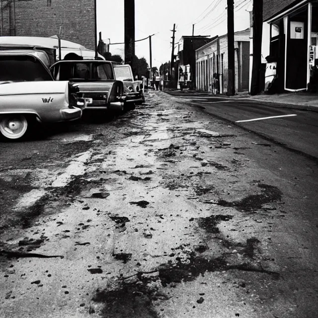 Image similar to photo of dirty street by william eggelston