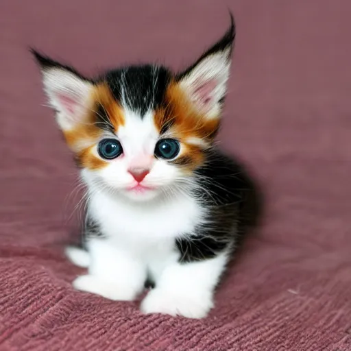 Image similar to a cute baby calico kitten