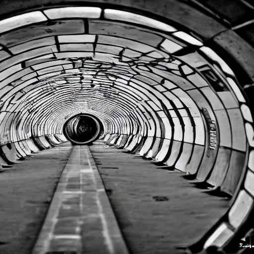 Image similar to ouroboros inside of london underground sewers, highly detailed photography, flickr