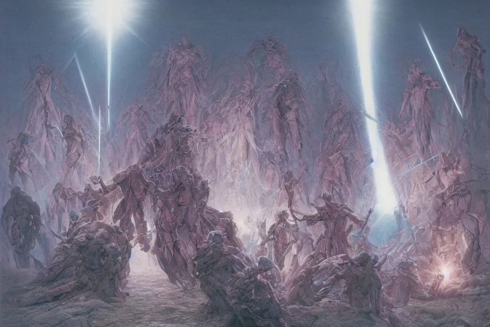 Image similar to divine light, wayne barlowe.