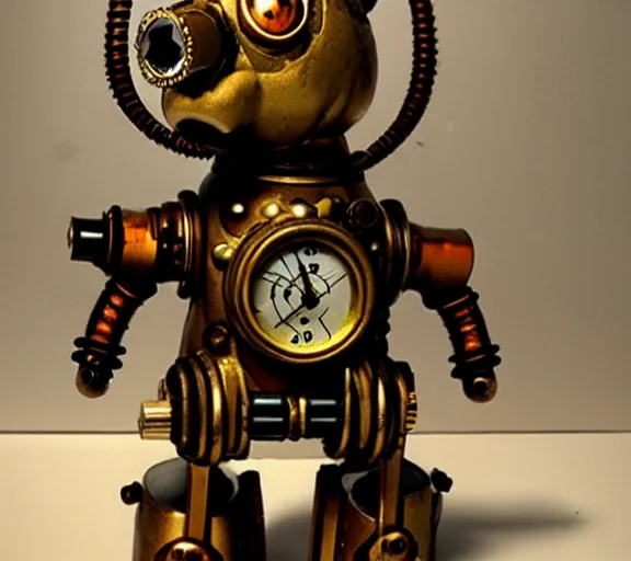 Image similar to steampunk ferret - shaped mech, steampunk bioshock - inspired ferret - shaped mechanical animal