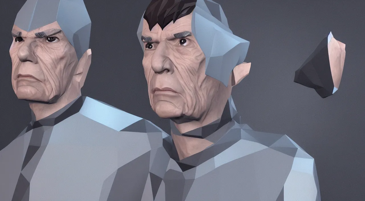 Prompt: a low poly render of Spock for sale on Facebook Marketplace and CryEngine