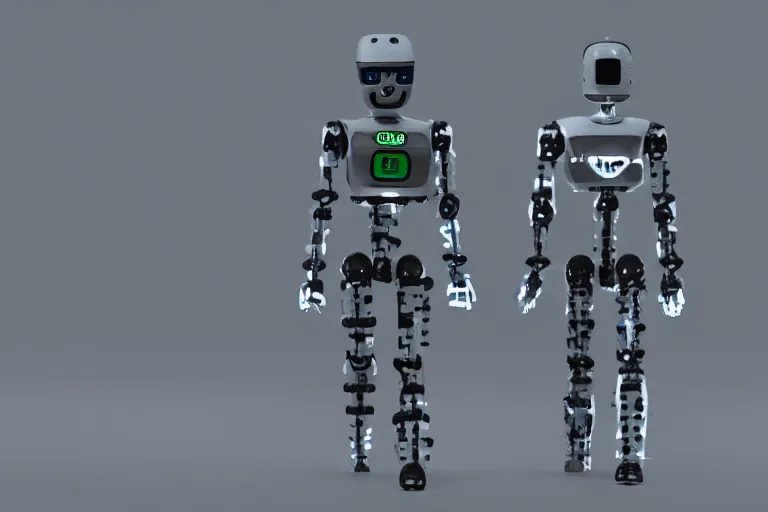 Image similar to a robot made of stop signs, blender render, photograph, mist, 8 k,