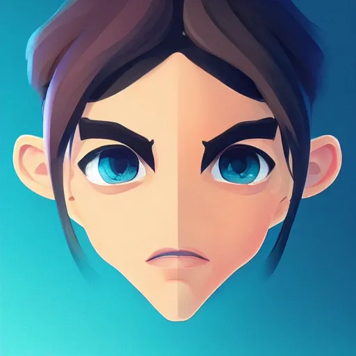 Image similar to face icon stylized minimalist nintendo, loftis, cory behance hd by jesper ejsing, by rhads, makoto shinkai and lois van baarle, ilya kuvshinov, rossdraws global illumination