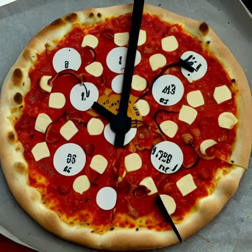 Prompt: pizza clock