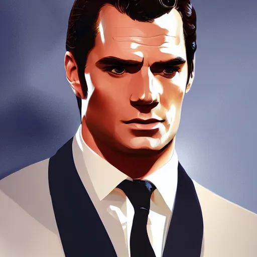 Image similar to henry cavill as james bond, portrait, highly detailed, digital painting, artstation, concept art, sharp focus, illustration, art