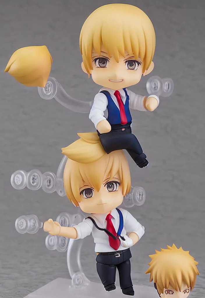 Image similar to Anime Nendoroid Figurine of Donald Trump, Product Photo