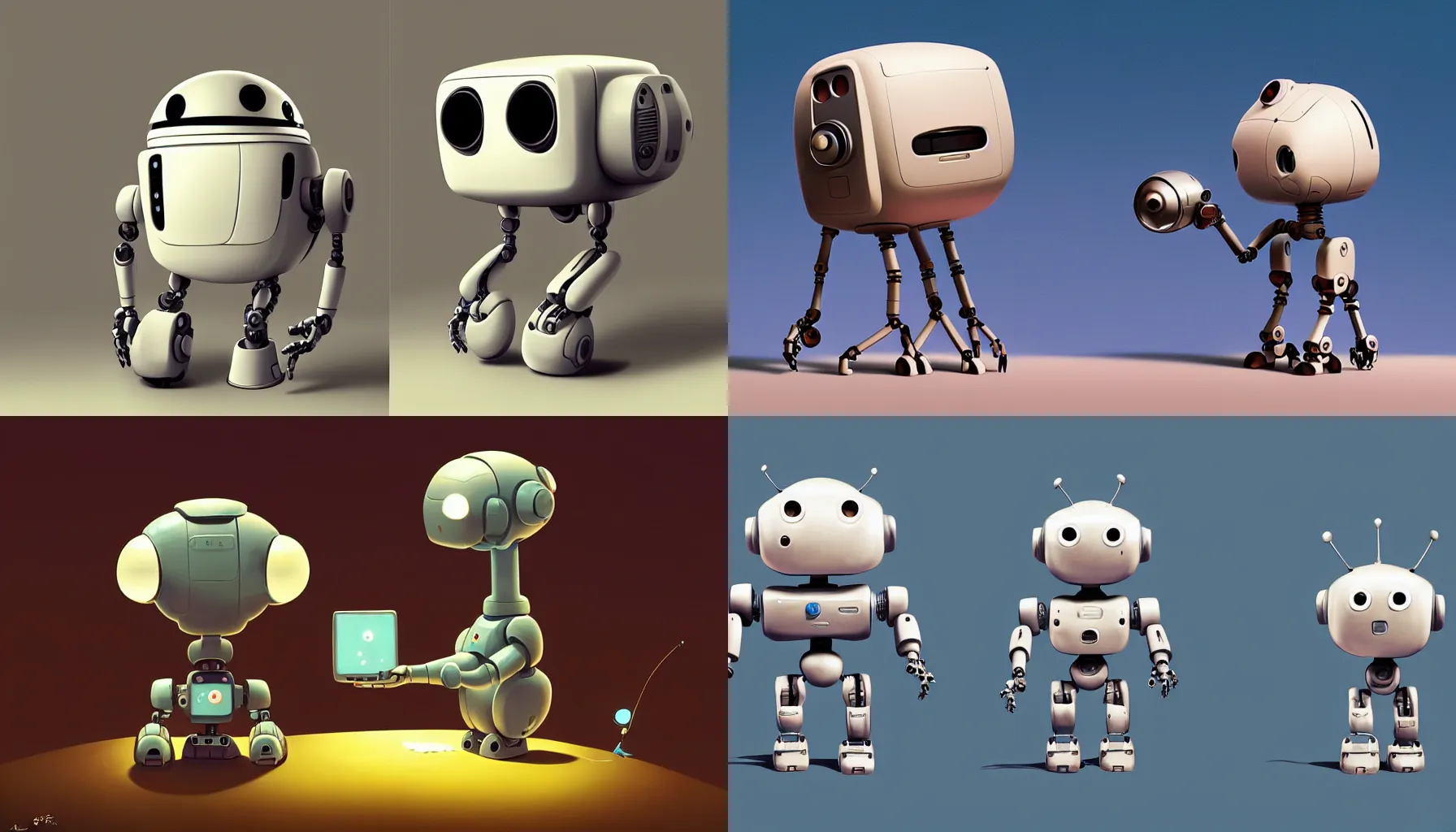 Prompt: cute robot by goro fujita, masterpiece, vivid, detailed