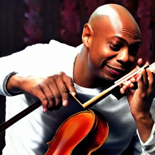 Prompt: dave chappelle playing a violin