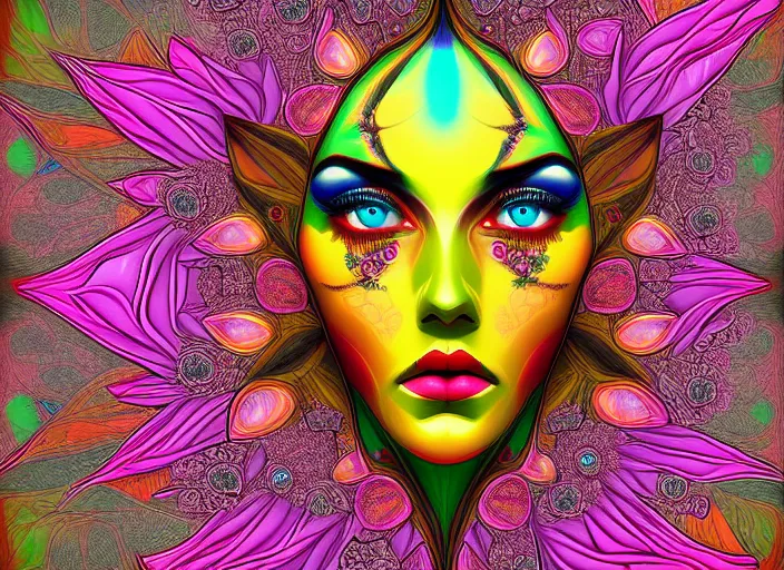 Image similar to symmetry portrait of floral borderlands 3 psycho intricate elegant highly detailed digital painting arts