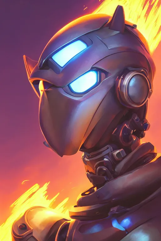 Image similar to epic mask helmet robot ninja portrait stylized as fornite style game design fanart by concept artist gervasio canda, behance hd by jesper ejsing, by rhads, makoto shinkai and lois van baarle, ilya kuvshinov, rossdraws global illumination radiating a glowing aura global illumination ray tracing hdr render in unreal engine 5