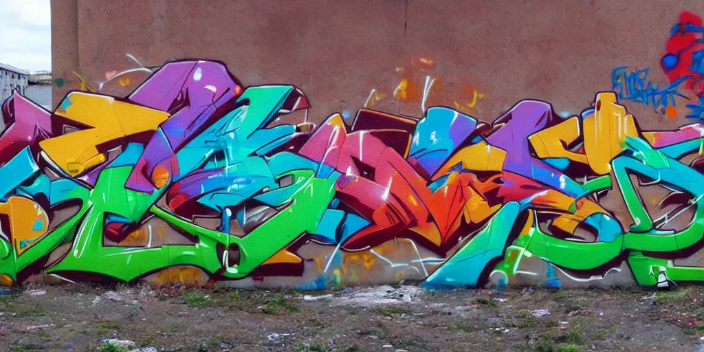 Prompt: graffit made by evgeny ches