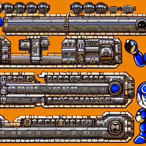 Image similar to megaman steampunk spritesheet