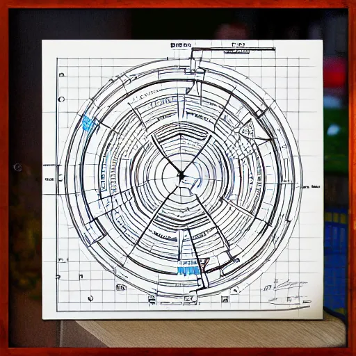 Prompt: pokeball blueprint