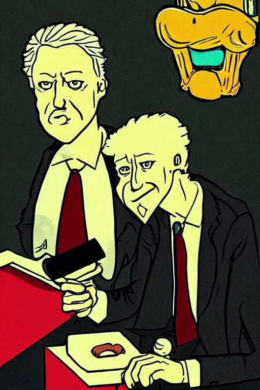 Image similar to “ bill clinton in the style of the art of hylics ”