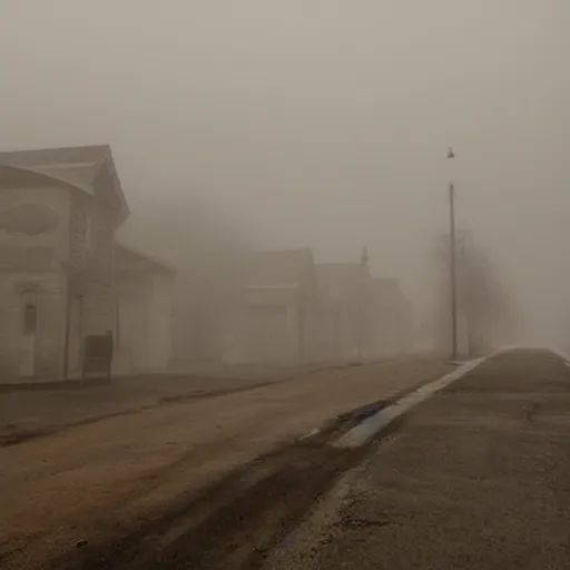 Image similar to Foggy ghost town