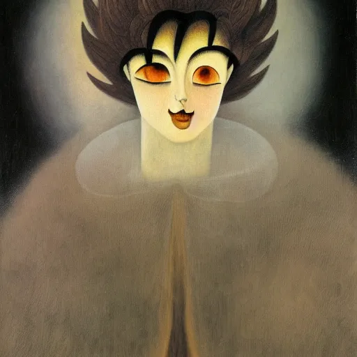 Prompt: by Remedios Varos, Goku from Dragon Ball Z, portrait, oil painting, high resolution, MET collection, Louvre