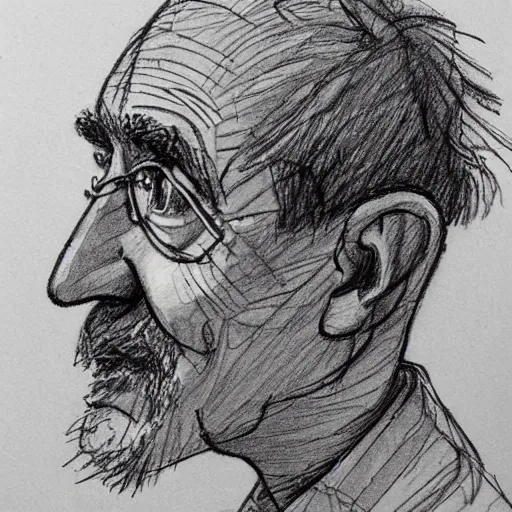 Image similar to a realistic yet scraggly portrait sketch of the side profile of a stern and sophisticated patrick star, trending on artstation, intricate details, in the style of frank auerbach, in the style of sergio aragones, in the style of martin ansin, in the style of david aja, in the style of mattias adolfsson