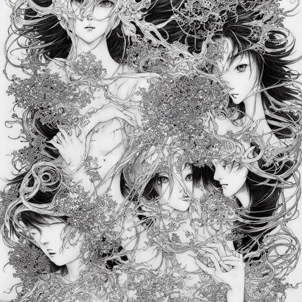 Image similar to prompt: Fragile looking vessel portrait soft light drawn by Vania Zouravliov and Takato Yamamoto, inspired by Evangeleon Anime, magical and alchemical weapons, soft light, white background, intricate detail, intricate ink painting detail, sharp high detail, manga and anime 2000