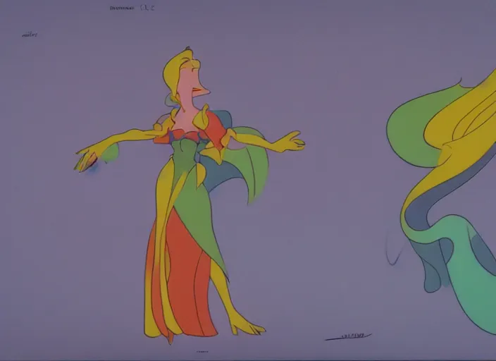 Image similar to character design original animation cel by ollie johnston in fantasia ( 1 9 4 0 ).