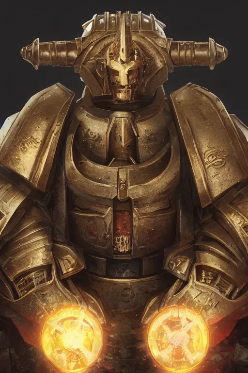 Image similar to armor portrait heros warhammer 4 0 k horus heresy fanart - the primarchs emperor by johannes helgeson animated with vfx concept artist & illustrator global illumination ray tracing hdr fanart arstation zbrush central hardmesh 8 k octane renderer comics stylized