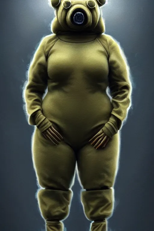 Prompt: epic professional digital art of female anthropomorphic tardigrade wearing air force jumpsuit, painting, by leesha hannigan, iris van herpen, artstation, cgsociety, wlop, epic, much wow, much detail, gorgeous, detailed, cinematic, masterpiece