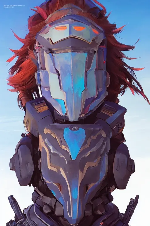 Image similar to combination suit armor aloy horizon forbidden west horizon zero dawn robot ninja mask helmet backpack tribal, art gta 5 comics, official fanart behance hd artstation by jesper ejsing, by rhads, makoto shinkai and lois van baarle, ilya kuvshinov, ossdraws radiating a glowing aura cgi rtx 2 0 2 2