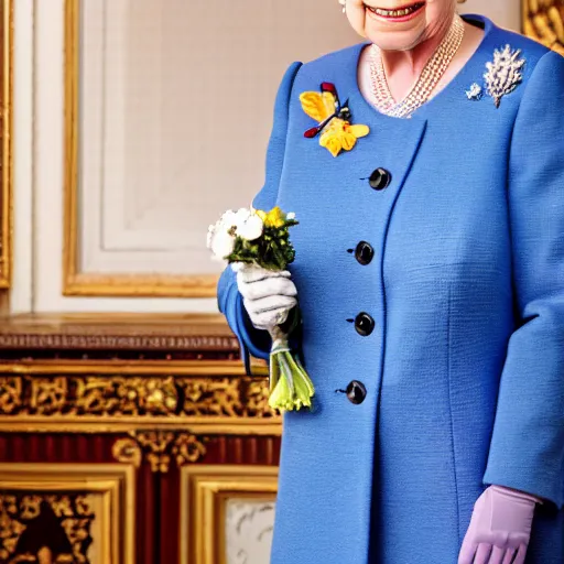 Prompt: queen elizabeth ii with a black afro, canon eos r 3, f / 1. 4, iso 2 0 0, 1 / 1 6 0 s, 8 k, raw, unedited, symmetrical balance, in - frame