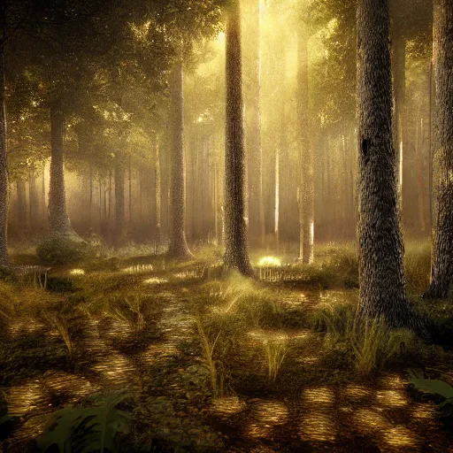 Prompt: forest made out of tye analytical engine, hyper realistic, hyper detailed, dramatic lighting, octane render, 5 0 mm, technical look
