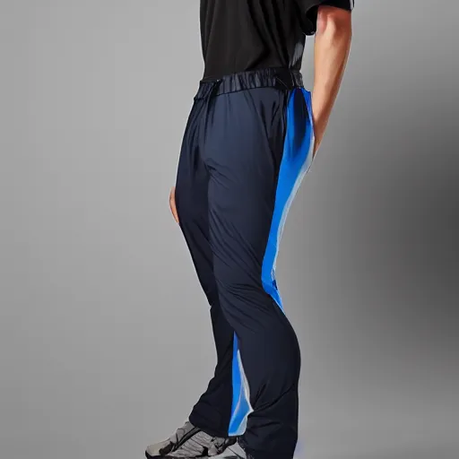 Image similar to highly dynamic pants, baggy, motion, flow, jump, intrincate design, light, extra wide, swirl