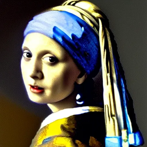 Image similar to monica geller as the girl with the pearl earring