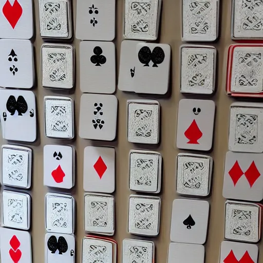 Image similar to house made of playing cards