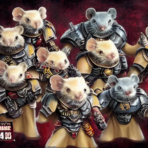 Prompt: warhammer 4 0 k hamster, photorealistic